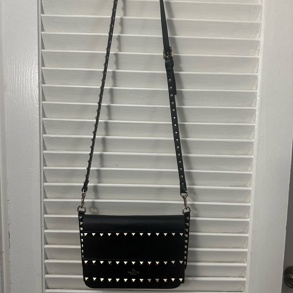 Valentino Rockstud Black Leather Handbag